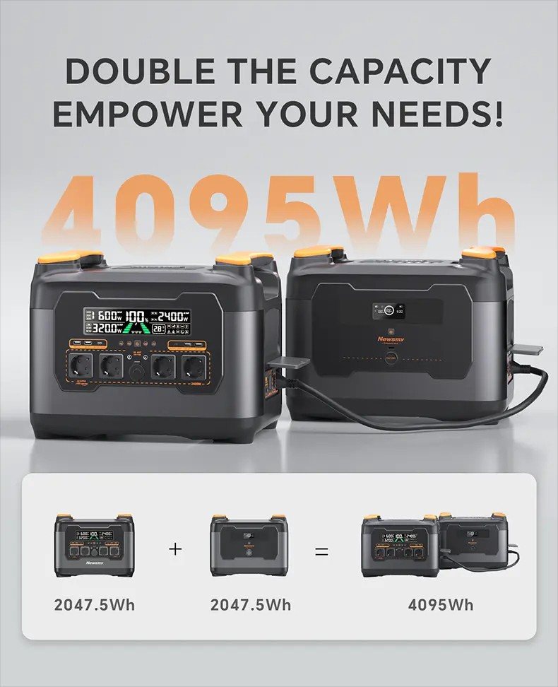 Дополнительная батарея NewsMy B2000, 2048 Вт*ч, совместимость с NewsMy S2400 — фото 2