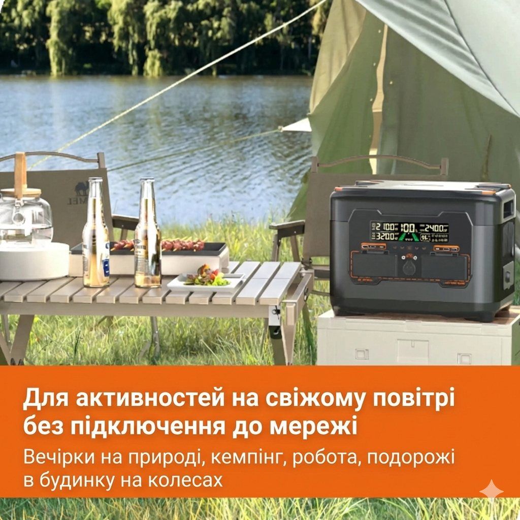 Зарядна станція NewsMy X2400, 2400 Вт, 2016 Вт*ч (електростанція для дому, ДБЖ, UPS) — фото 2