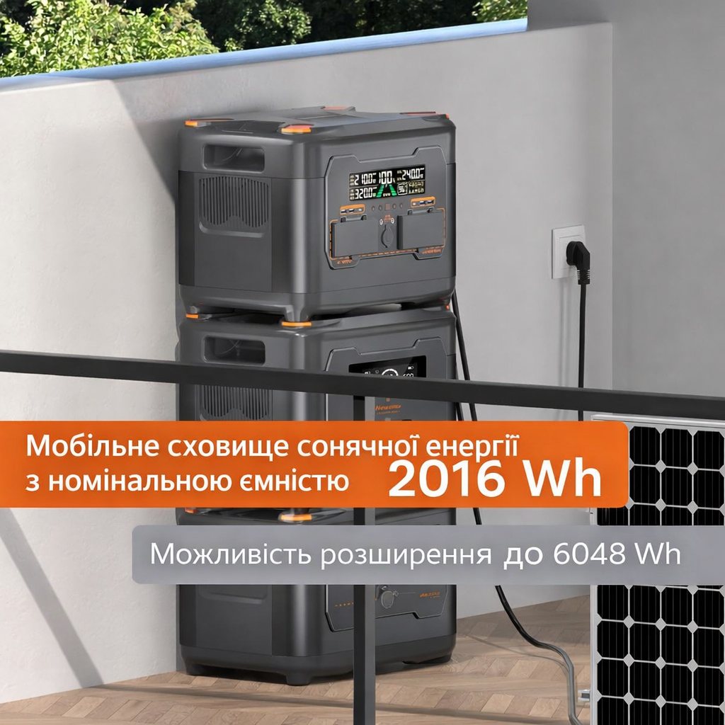 Зарядна станція NewsMy X2400, 2400 Вт, 2016 Вт*ч (електростанція для дому, ДБЖ, UPS) — фото 8