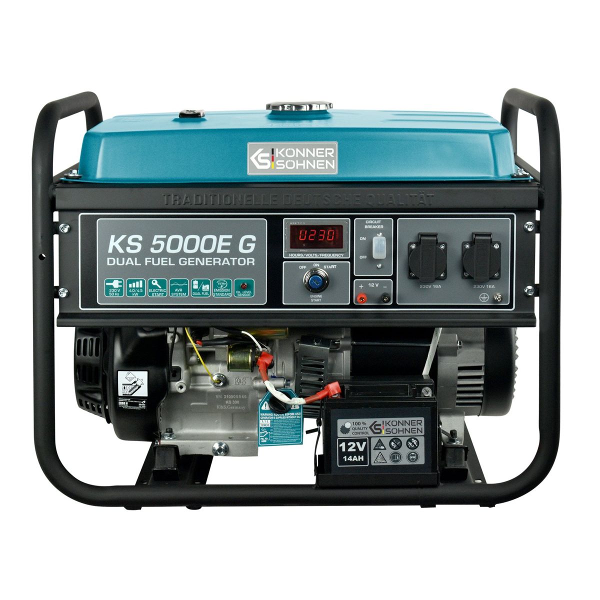 Генератор газобензиновий «Könner & Söhnen» KS 5000E G