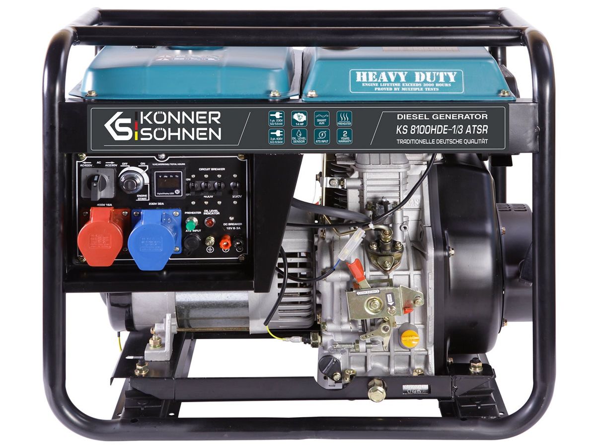 Дизельный генератор «Könner & Söhnen» KS 8100HDE-1/3 ATSR (EURO V)