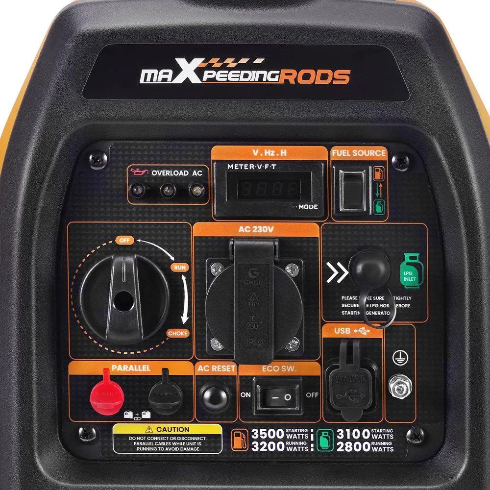 Інверторний двопаливний генератор Maxpeedingrods MXR3800DF — фото 5