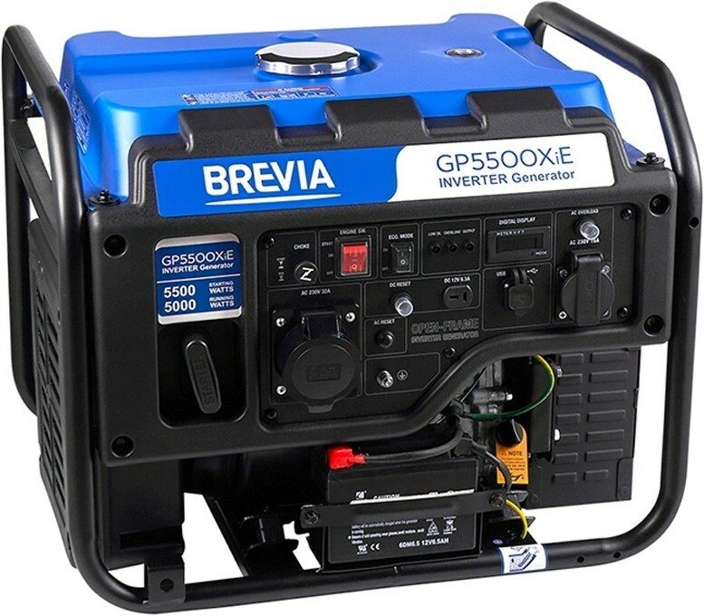 Генератор інверторний бензиновий BREVIA GP5500XiE, з електростартером — фото 2