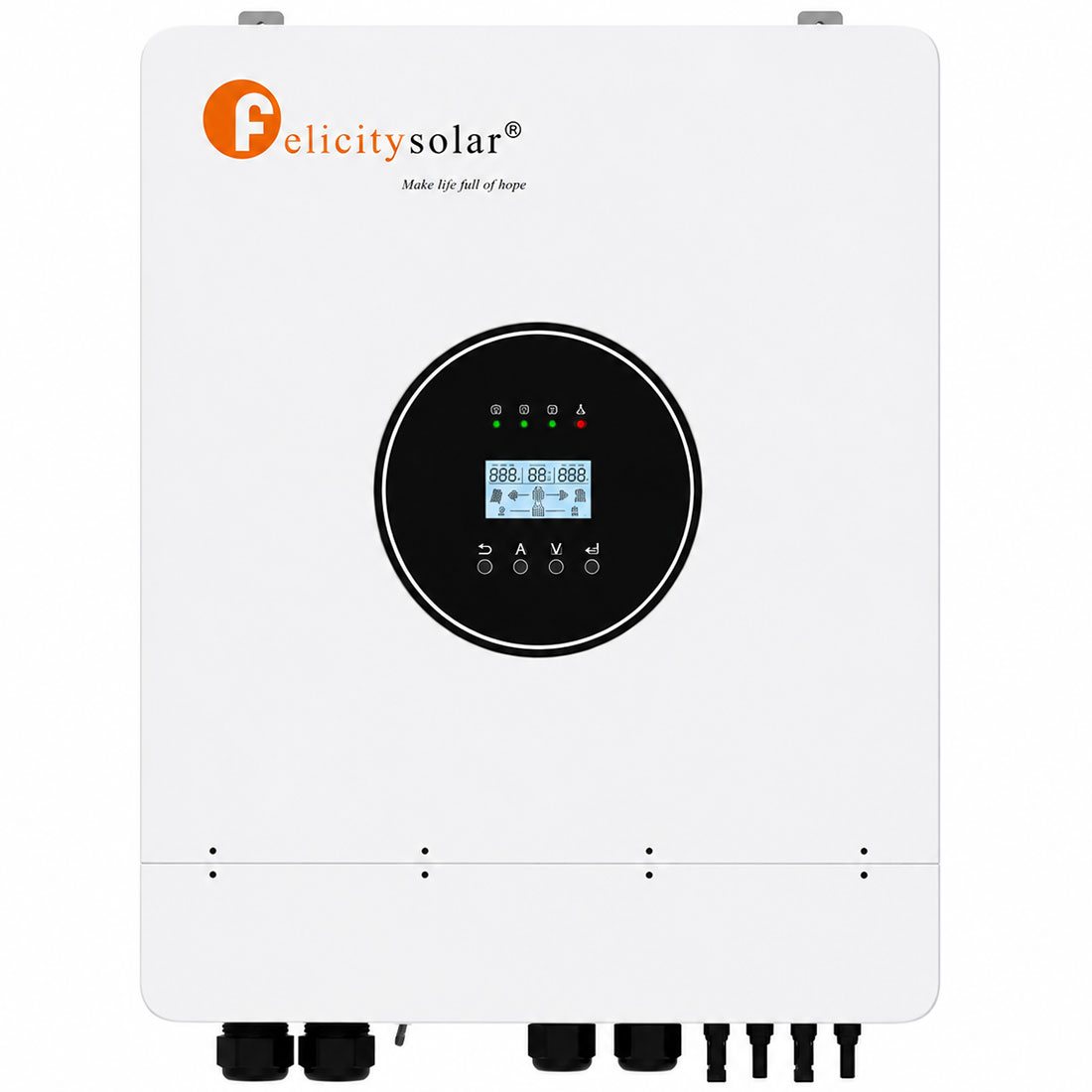Гібридний інвертор Felicity Solar IVEM8048-II, 48 В, 8000 Вт, 1 фаза (безперебійник, UPS, ДБЖ)