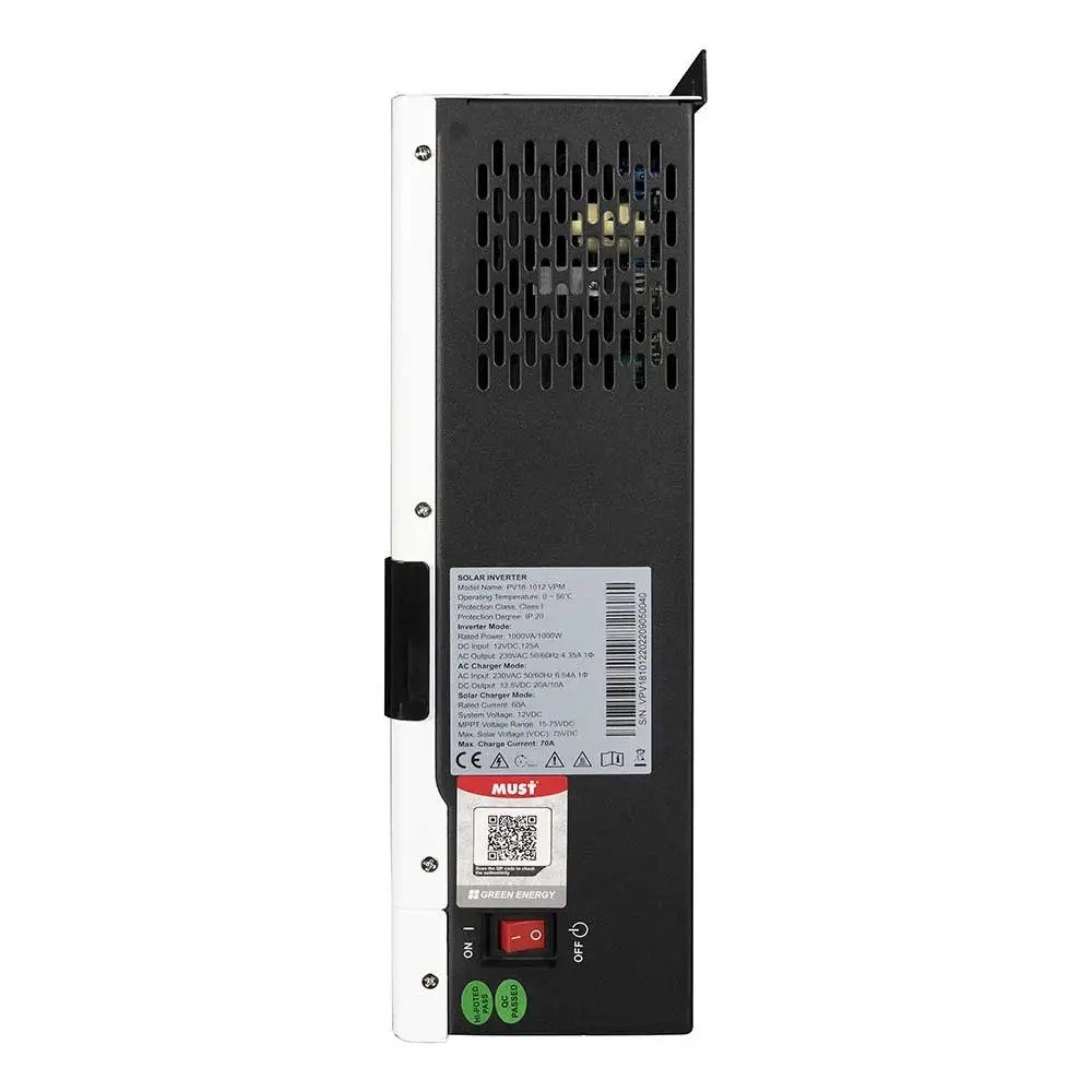 Гібридний інвертор Must PV18-1512VPM II, 12 В, 1500 Вт (безперебійник, UPS, ДБЖ) — фото 3