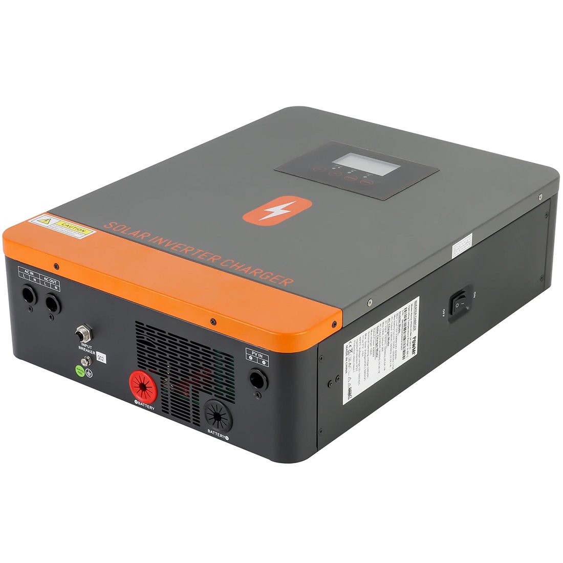 Гібридний інвертор Powmr Solar 4200W POW-HVM4.2K-24V-E, 24 В, 4200 Вт (безперебійник, UPS, ДБЖ) — фото 5