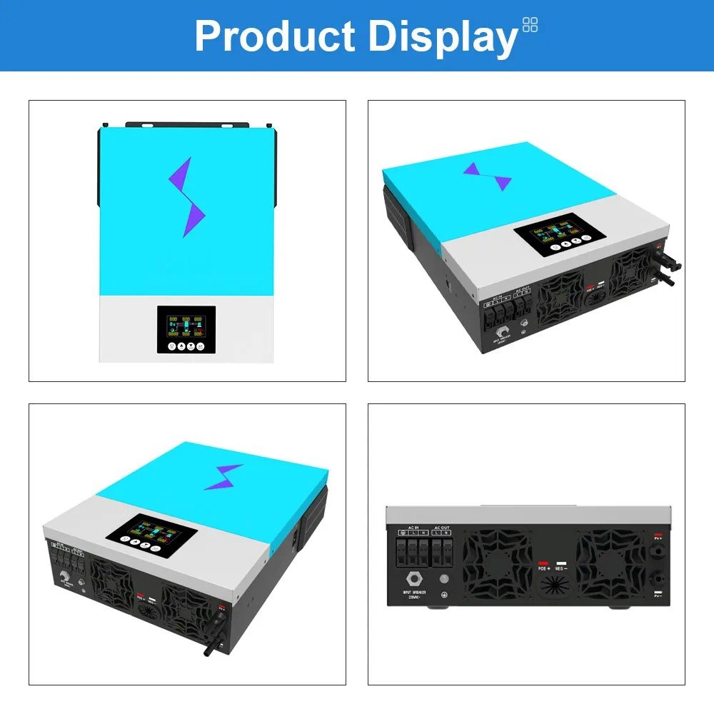 Гібридний інвертор Daxtromn NM-6.2KW-M-PLUS, 48 В, 120 А, 6200 Вт (безперебійник, UPS, ДБЖ) — фото 4