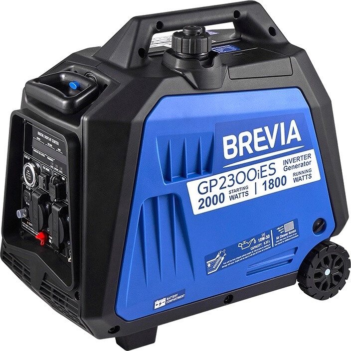Генератор інверторний бензиновий BREVIA GP2300iES, з автозапуском — фото 2