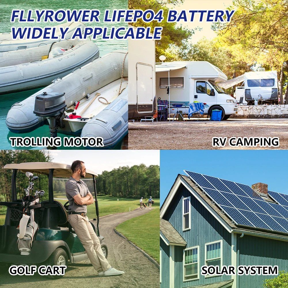 Акумулятор FLYFOREE LiFePO4 12V/100AH (1280W*h), Smart BMS, Bluetooth APP, (літій-залізо-фосфатний акумулятор для ДБЖ (UPS)) — фото 3