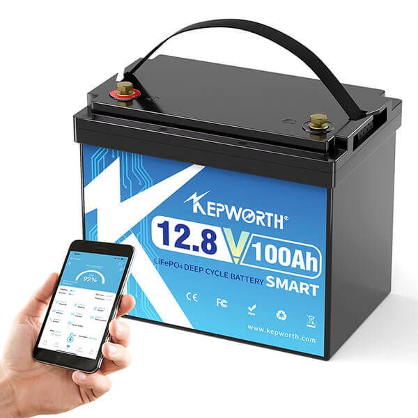 Акумулятор Kepworth LiFePO4 Mini 12V/100AH (1280W*h), Smart BMS, Bluetooth APP (літій-залізо-фосфатний акумулятор для ДБЖ (UPS)) — загальний вигляд
