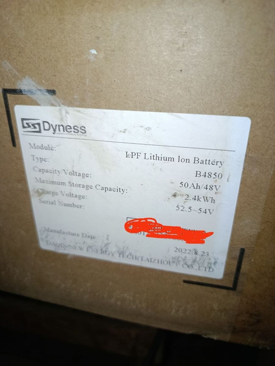 Акумулятор DYNESS B4850 LiFePO4 48V/50AH (2400W*h) (літій-залізо-фосфатний акумулятор для ДБЖ (UPS)) — фото 7
