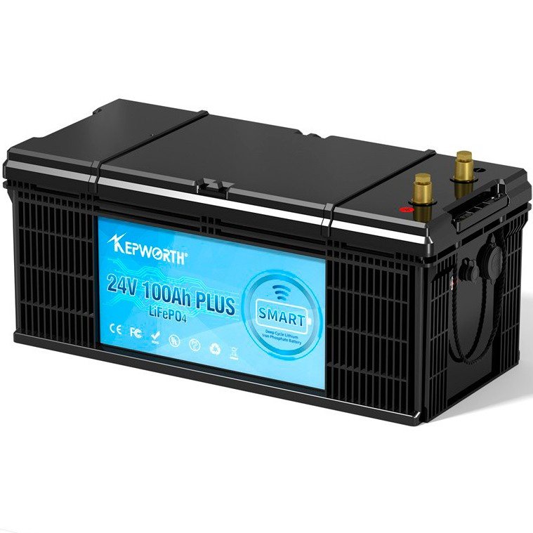 Акумулятор Kepworth LiFePO4 24V/100AH (2560W*h), Smart BMS,Bluetooth APP (літій-залізо-фосфатний акумулятор для ДБЖ (UPS))