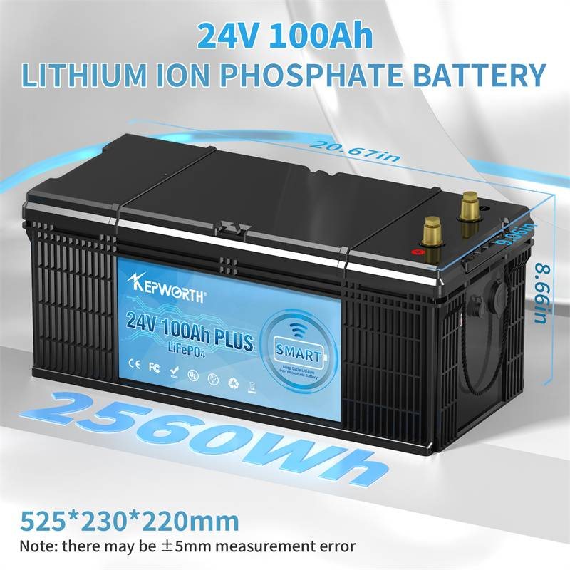 Акумулятор Kepworth LiFePO4 24V/100AH (2560W*h), Smart BMS,Bluetooth APP (літій-залізо-фосфатний акумулятор для ДБЖ (UPS)) — фото 3