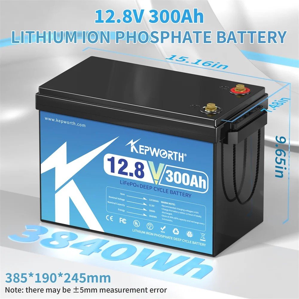 Акумулятор Kepworth LiFePO4 12V/300AH, 3840W*h (літій-залізо-фосфатний акумулятор для ДБЖ (UPS)) — фото 3