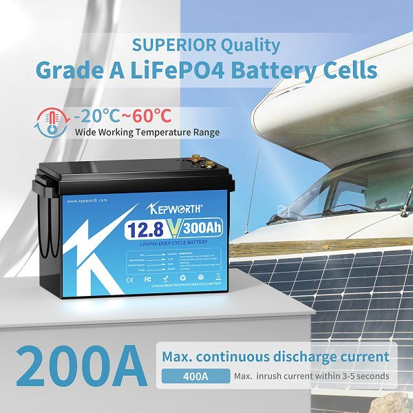 Акумулятор Kepworth LiFePO4 12V/300AH, 3840W*h (літій-залізо-фосфатний акумулятор для ДБЖ (UPS)) — фото 5