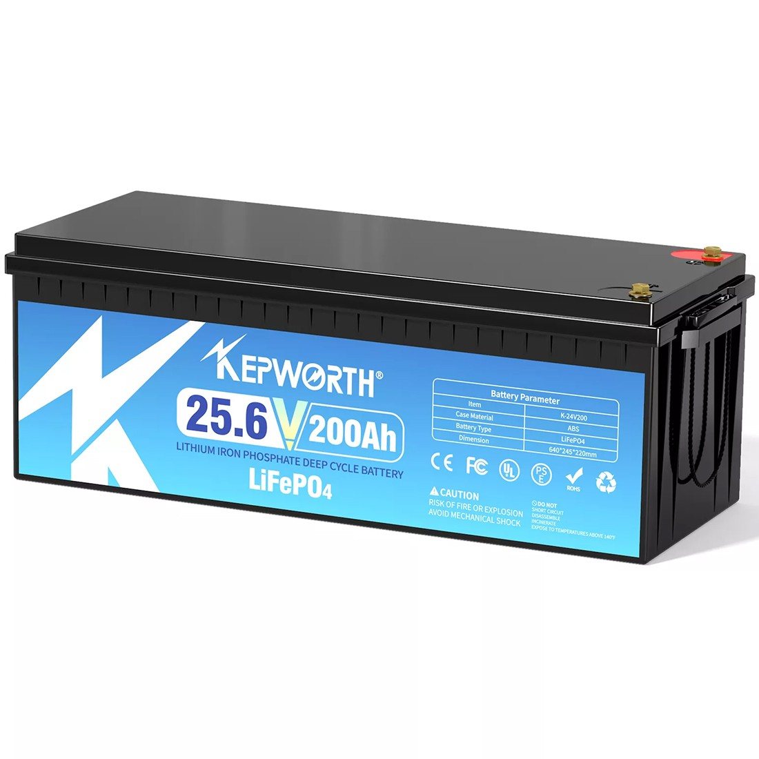 Аккумулятор Kepworth LiFePO4 24V/200AH (5120W*h) (літій-залізо-фосфатний аккумулятор для ДБЖ (UPS))