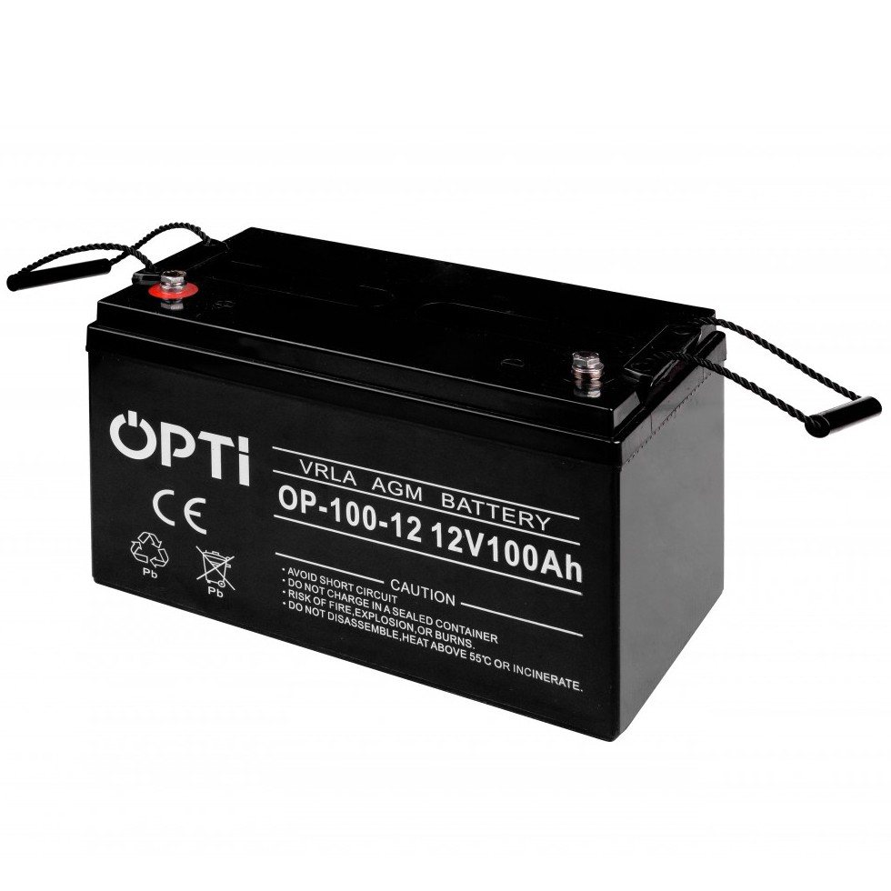 Акумулятор VOLT AGM OPTI 12В/100 А*год VRLA (1200 Вт*год), батарея глибокого циклу, AGM (кислотно-лужний) — фото 2
