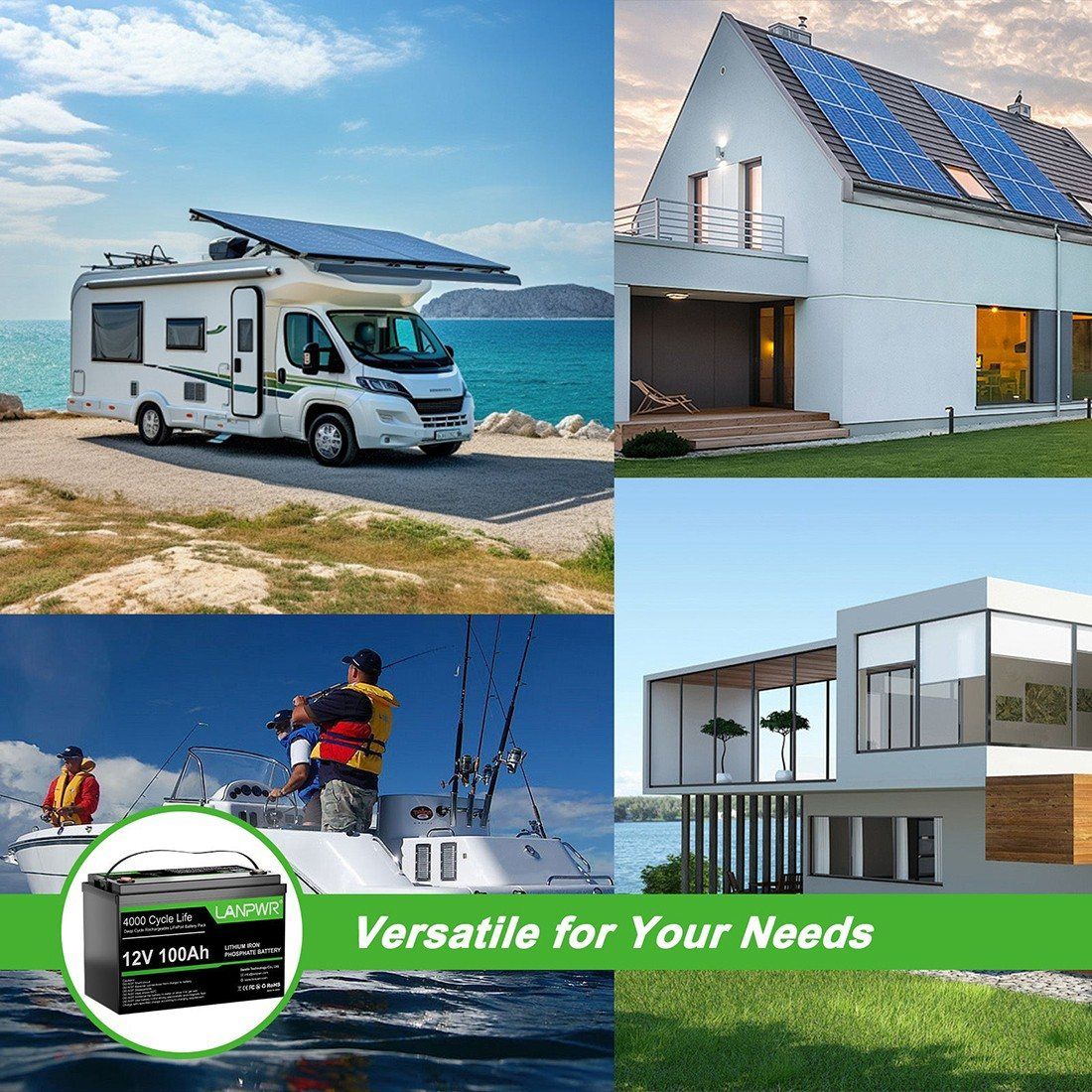 Акумулятор LanPWR LiFePO4 12V/100AH, 100A (1280W*h) (літій-залізо-фосфатний акумулятор для ДБЖ (UPS)) — фото 6
