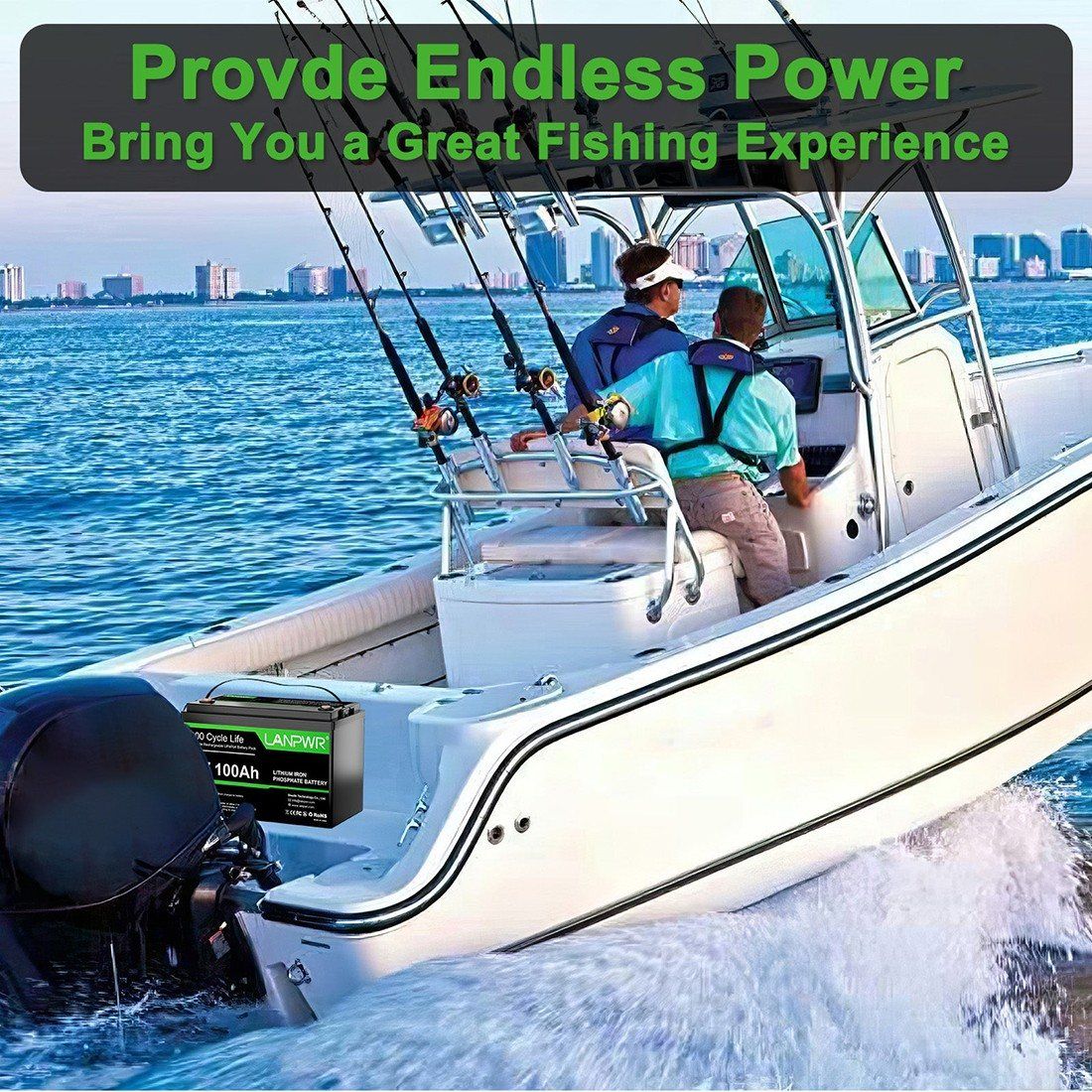 Акумулятор LanPWR LiFePO4 12V/100AH, 100A (1280W*h) (літій-залізо-фосфатний акумулятор для ДБЖ (UPS)) — фото 7