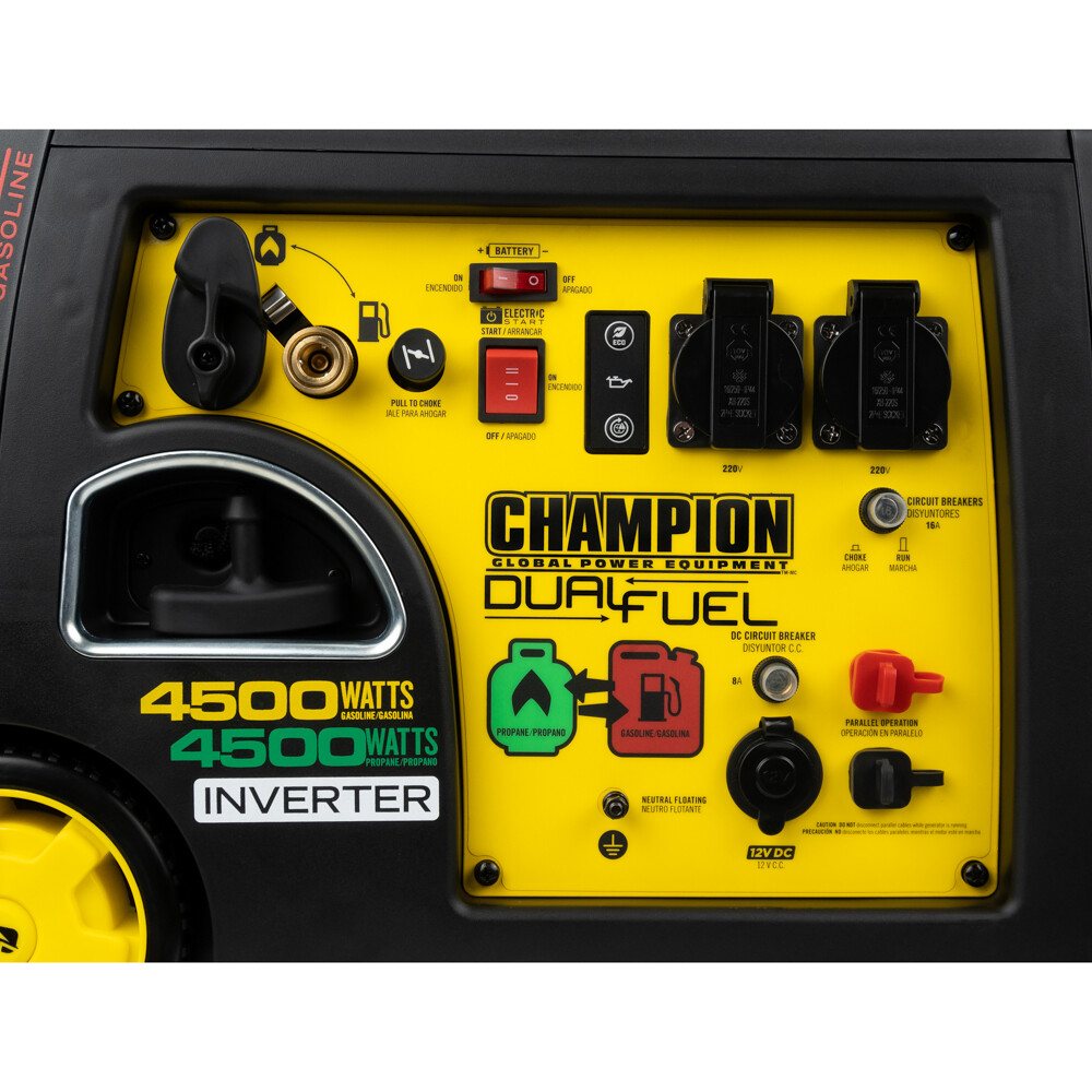 Інверторний двопаливний генератор CHAMPION C4500IES G (500263-UA) — фото 8