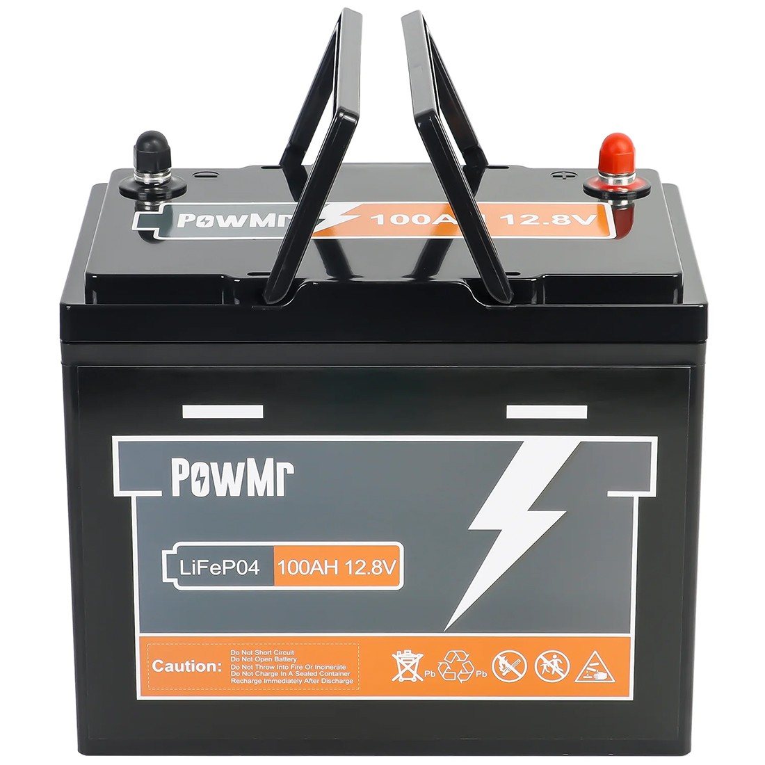 Акумулятор PowMr POW-100AH-12.8V-MINI, 12,8V/100Ah, 1280W*h, 100A (26x17x21 см, LiFePO4, для будинку, котла, сонячних батарей) — фото 4
