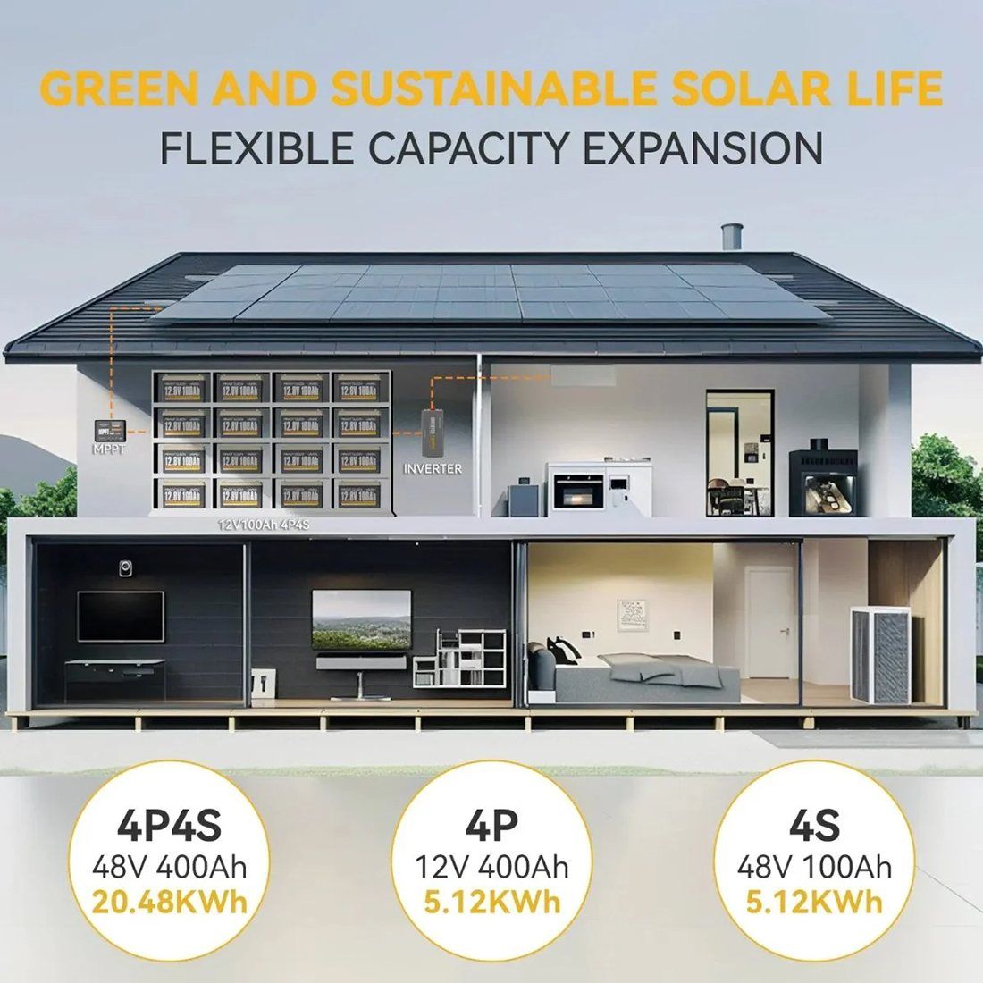 Акумулятор Power Queen LiFePO4 12V/100Ah (1280Wh) (літій-залізо-фосфатний акумулятор для ДБЖ (UPS)) — фото 2