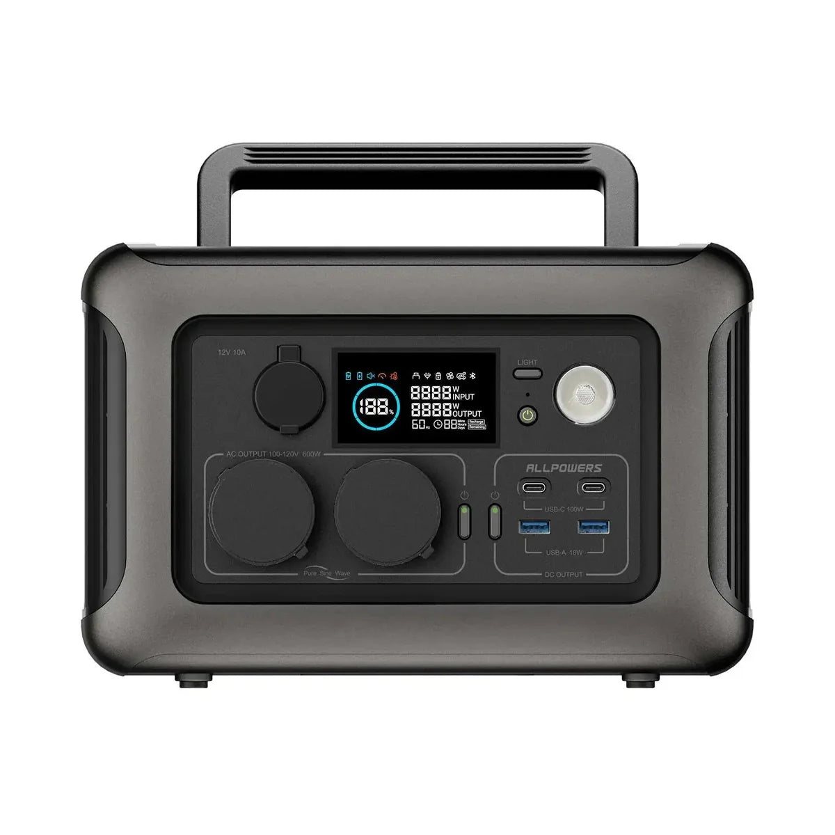 ALLPOWERS R600 Портативна зарядна станція 600 Вт 299 Вт·год