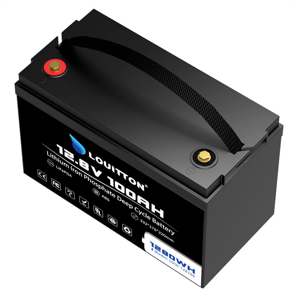 Акумулятор Louitton LiFePO4 12V/100AH (1280W*h) (літій-залізо-фосфатний акумулятор для ДБЖ (UPS)) — фото 2