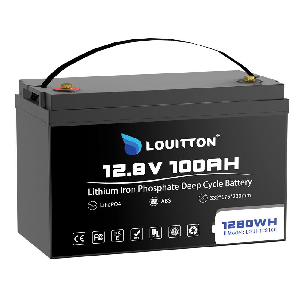 Акумулятор Louitton LiFePO4 12V/100AH (1280W*h) (літій-залізо-фосфатний акумулятор для ДБЖ (UPS)) — фото 3