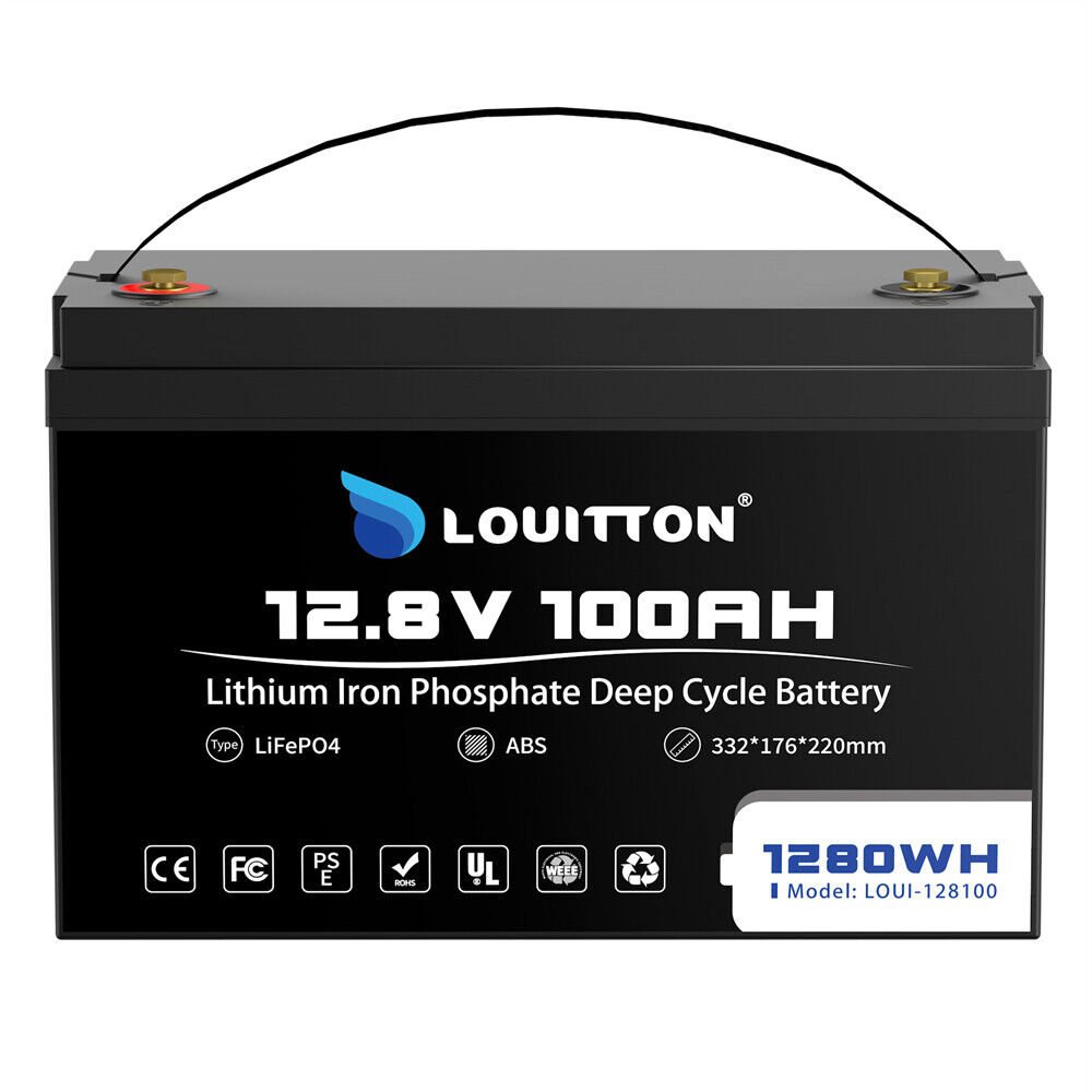 Акумулятор Louitton LiFePO4 12V/100AH (1280W*h) (літій-залізо-фосфатний акумулятор для ДБЖ (UPS)) — фото 4