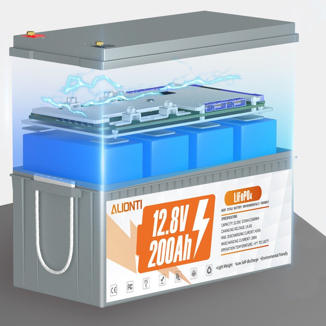 Акумулятор Alionti LiFePO4 12V/100AH, 1280W*h, 100A (літій-залізо-фосфатний акумулятор для ДБЖ (UPS)) — фото 4