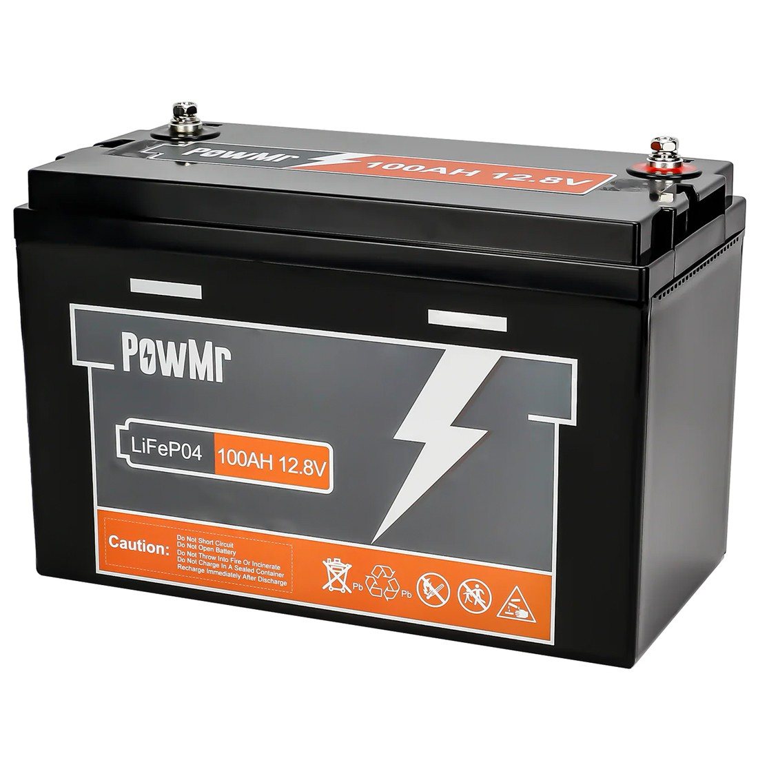 Акумулятор PowMr 12.8V/100Ah, 1280W*h, 100A (LiFePO4, для будинку, котла, сонячних батарей) — фото 2