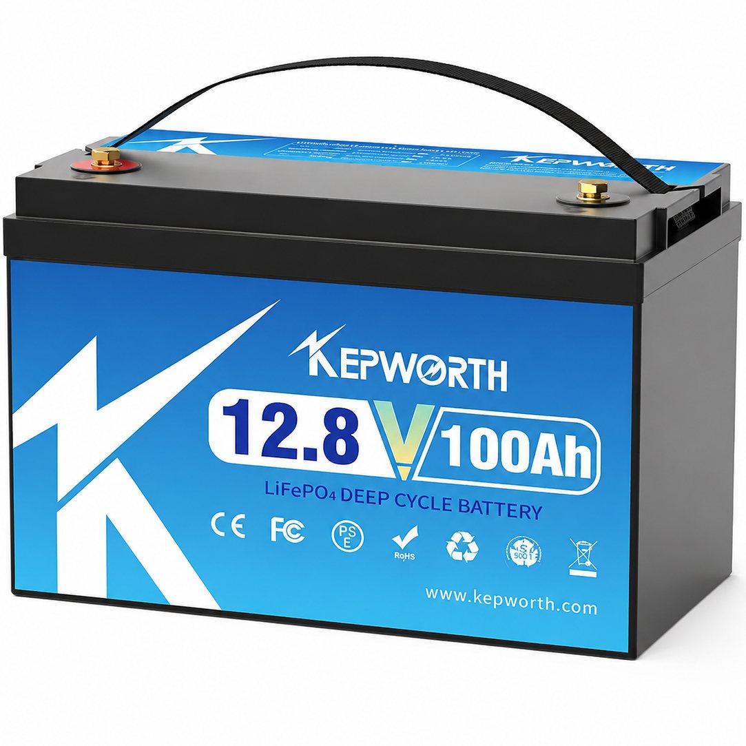 Аккумулятор Kepworth LiFePO4 12V/100AH (1280W*h) (33,2х17,65х22 см, для будинку, котла, солнечных батарей)