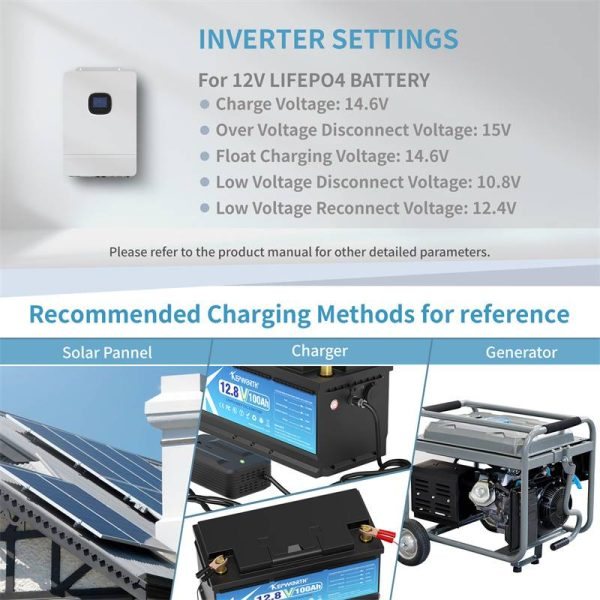 Акумулятор Kepworth LiFePO4 12V/100AH (1280W*h) (літій-залізо-фосфатний акумулятор для ДБЖ (UPS)) — фото 4