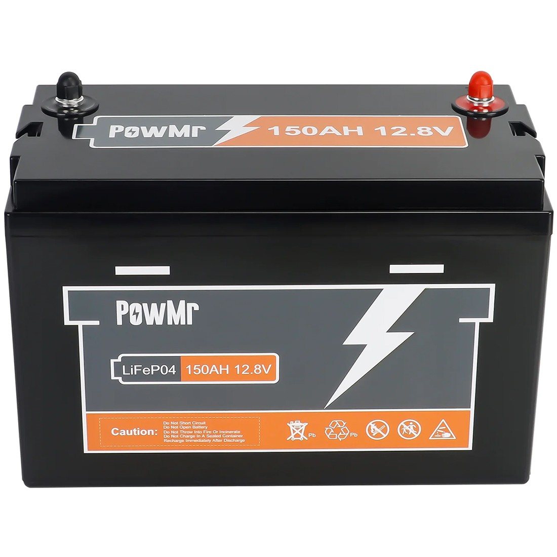 Акумулятор PowMr 12,8V/150Ah, 1920W*h, 100A (LiFePO4, для будинку, котла, сонячних батарей) — загальний вигляд