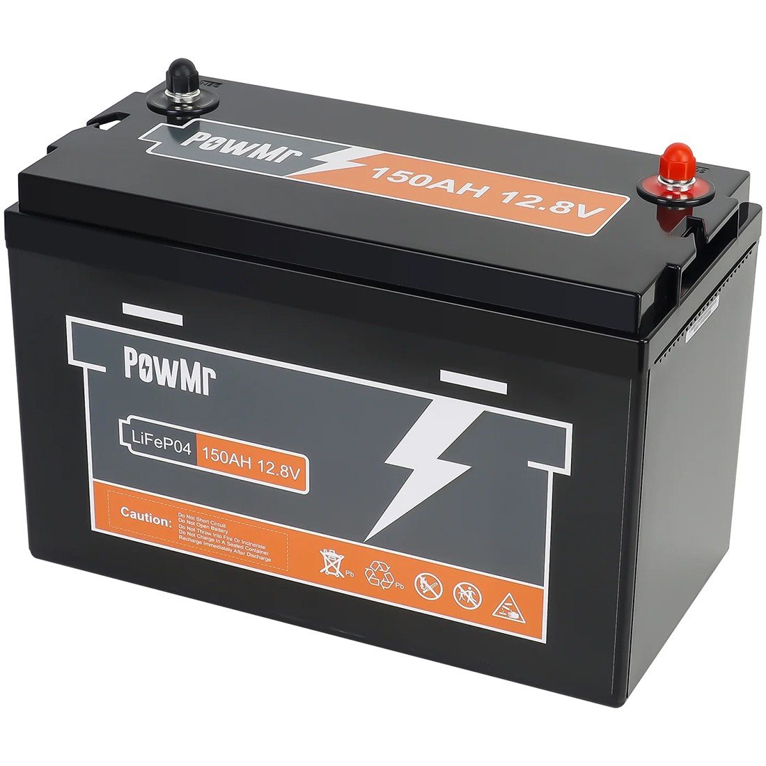 Акумулятор PowMr 12,8V/150Ah, 1920W*h, 100A (LiFePO4, для будинку, котла, сонячних батарей) — фото 2