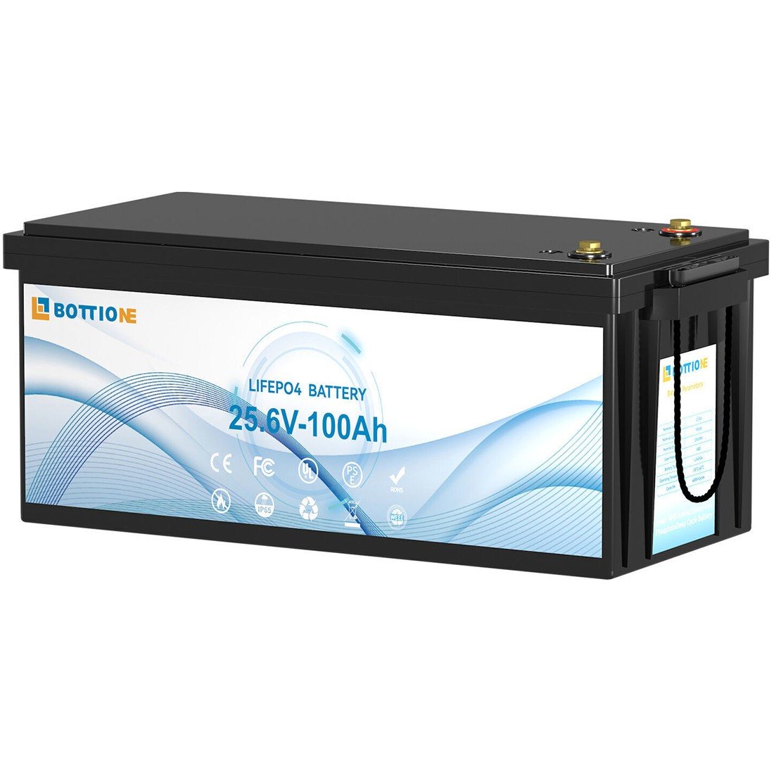 Акумулятор Bottione LiFePO4 24V/100AH (2560W*h) (літій-залізо-фосфатний акумулятор для ДБЖ (UPS)) — фото 6