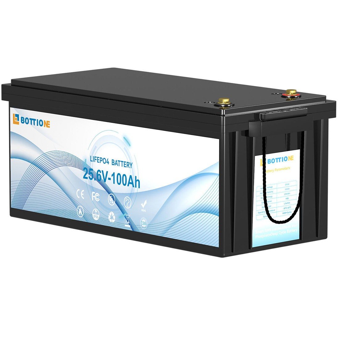 Акумулятор Bottione LiFePO4 24V/100AH (2560W*h) (літій-залізо-фосфатний акумулятор для ДБЖ (UPS)) — фото 7