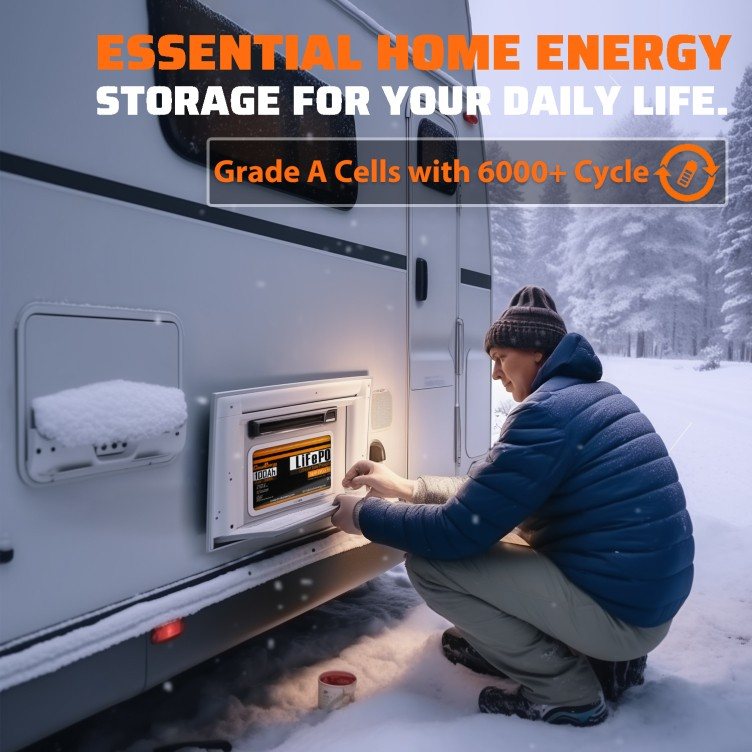 Акумулятор Cloud Energy LiFePO4 12V/100AH, 1280W*h, 100А (з дисплеєм, літій-залізо-фосфатний акумулятор для ДБЖ (UPS)) — фото 6