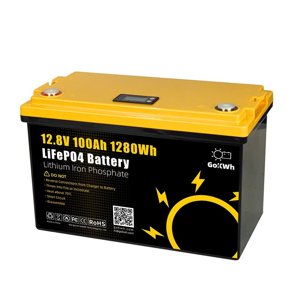 Акумулятор GoKwt LiFePO4 12V/100AH (1280W*h), з дисплеєм (літій-залізо-фосфатний акумулятор для ДБЖ (UPS)) — фото 3