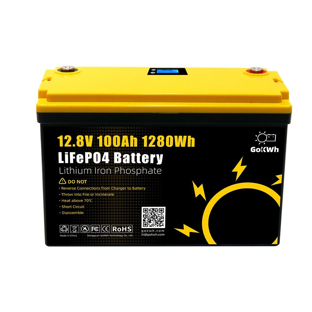 Акумулятор GoKwt LiFePO4 12V/100AH (1280W*h), з дисплеєм (літій-залізо-фосфатний акумулятор для ДБЖ (UPS)) — фото 5