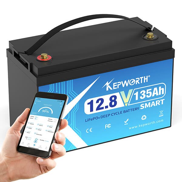 Акумулятор Kepworth LiFePO4 12V/135AH (1728 W*h), Smart BMS, Bluetooth APP (літій-залізо-фосфатний акумулятор для ДБЖ (UPS)) — фото 2