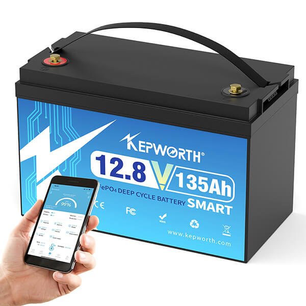 Акумулятор Kepworth LiFePO4 12V/135AH (1728 W*h), Smart BMS, Bluetooth APP (літій-залізо-фосфатний акумулятор для ДБЖ (UPS)) — фото 3