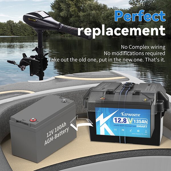 Акумулятор Kepworth LiFePO4 12V/135AH (1728 W*h), Smart BMS, Bluetooth APP (літій-залізо-фосфатний акумулятор для ДБЖ (UPS)) — фото 7