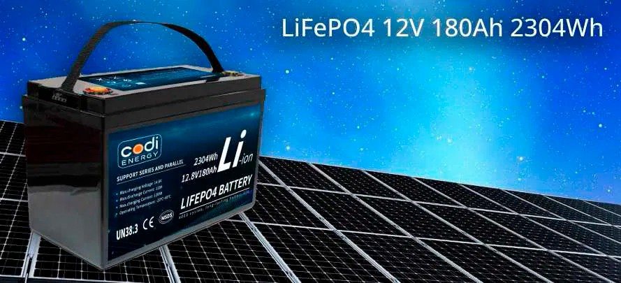 Акумулятор Codi Energy LiFePO4 12V/180AH (2304 W*h) (літій-залізо-фосфатний акумулятор для ДБЖ (UPS)) — фото 4