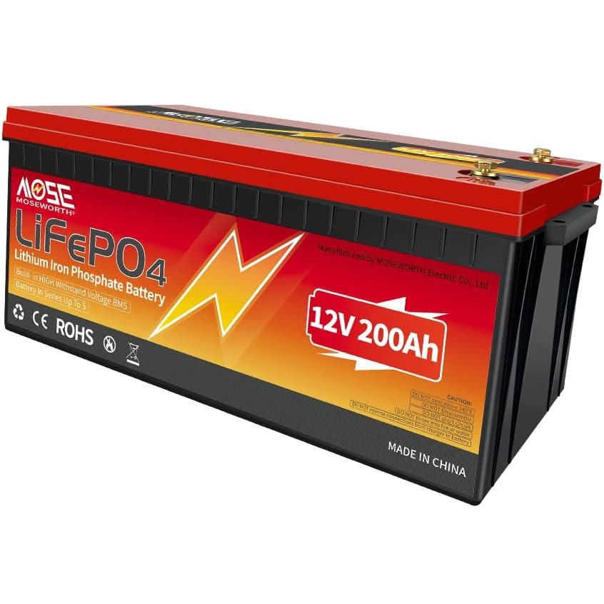 Акумулятор MOSEWORTH LiFePO4 12V/200AH (2400W*h) (літій-залізо-фосфатний акумулятор для ДБЖ (UPS)) — фото 2