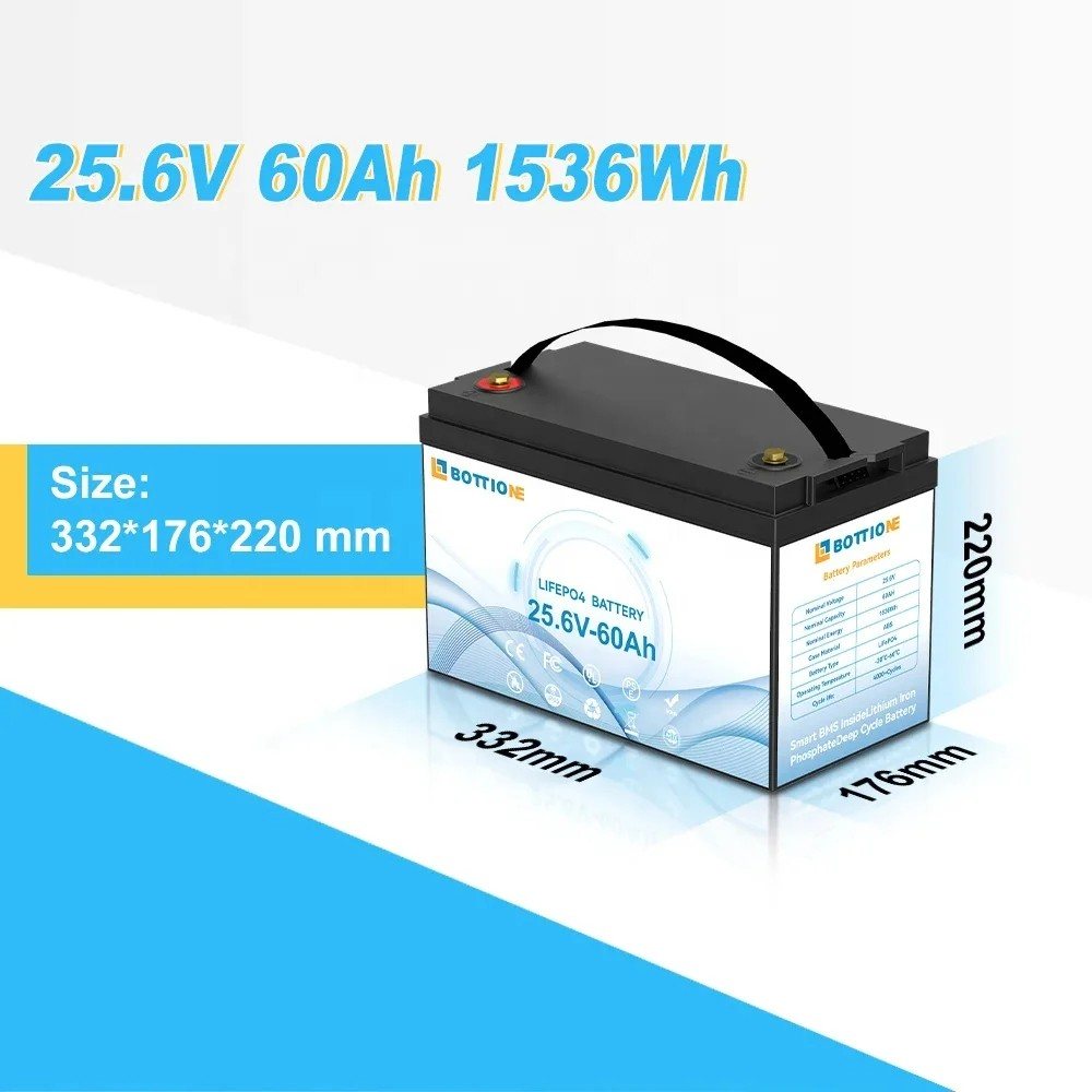 Акумулятор Bottione LiFePO4 25.6V/60AH (1536W*h) (літій-залізо-фосфатний акумулятор для ДБЖ (UPS)) — фото 3