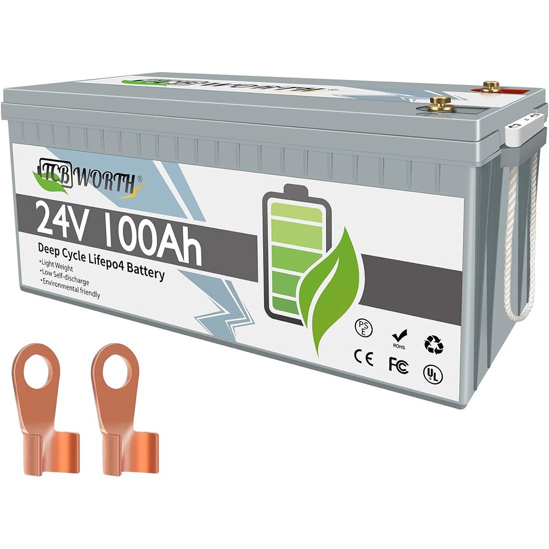 Акумулятор TCBWorth LiFePO4 25,6V/100AH, 2560W*h, 100A (літій-залізо-фосфатний акумулятор для ДБЖ (UPS)) — загальний вигляд