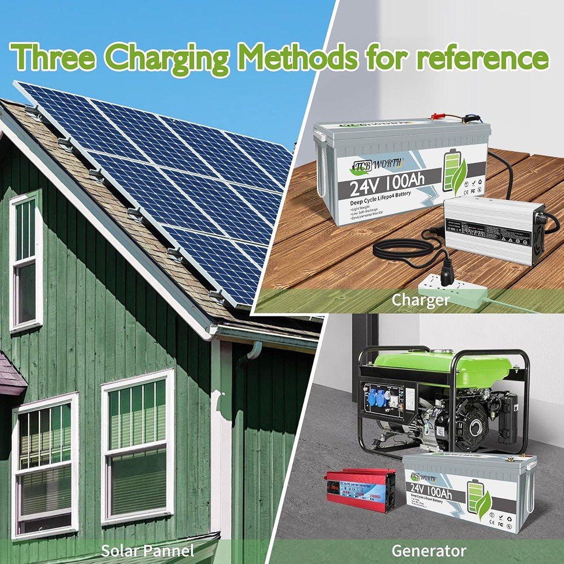 Акумулятор TCBWorth LiFePO4 25,6V/100AH, 2560W*h, 100A (літій-залізо-фосфатний акумулятор для ДБЖ (UPS)) — фото 5