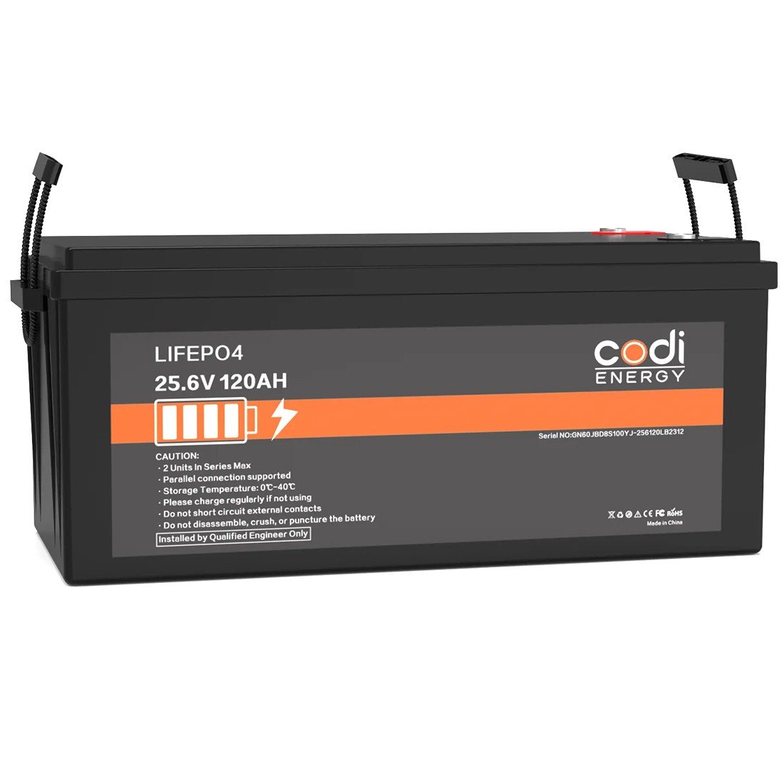 Акумулятор Codi Energy LiFePO4 25.6V/120AH (3072 W*h) (літій-залізо-фосфатний акумулятор для ДБЖ (UPS)) — общий вид
